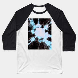 bleach art abstract design black blue Baseball T-Shirt